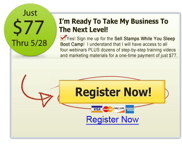 2013 Sell Stamps While You Sleep Boot Camp