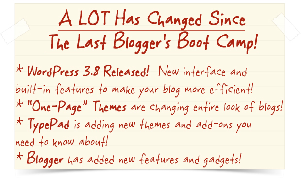 2014 Blogger's Boot Camp