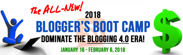 2018 Blogger's Boot Camp